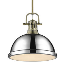  3604-L AB-CH - Duncan Large Pendant with Rod